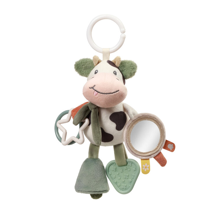 BABYONO Hračka závěsná s kousátkem Cow Bingo 0m+ BabyOno