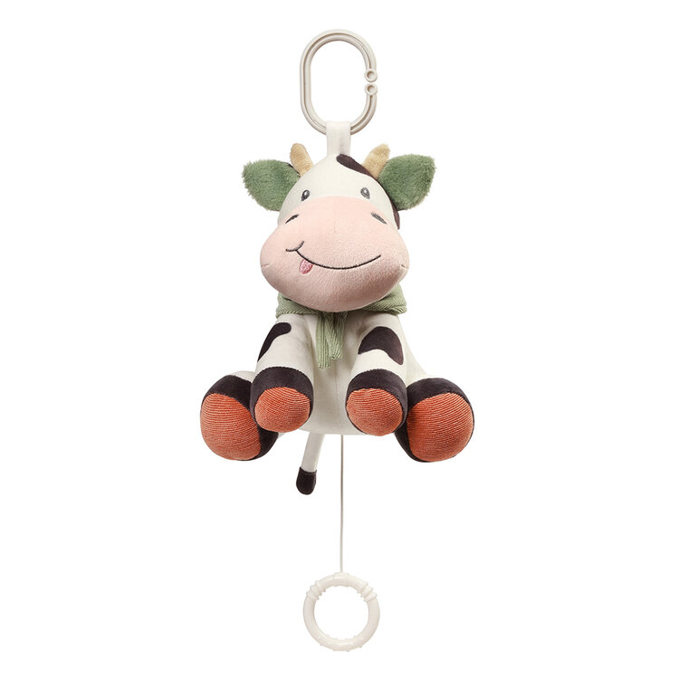 BABYONO Hračka hudební na C-kroužku Cow Bingo 0m+ BabyOno