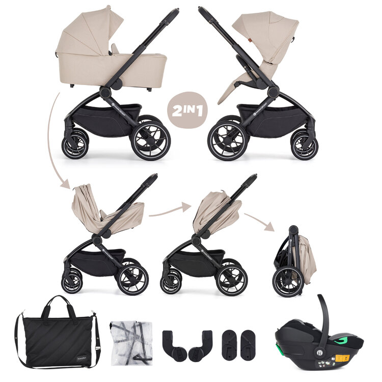 PETITE&MARS Kočárek kombinovaný SCOUT 3v1 Soft Mousse s Core Pro i-Size Petite&Mars