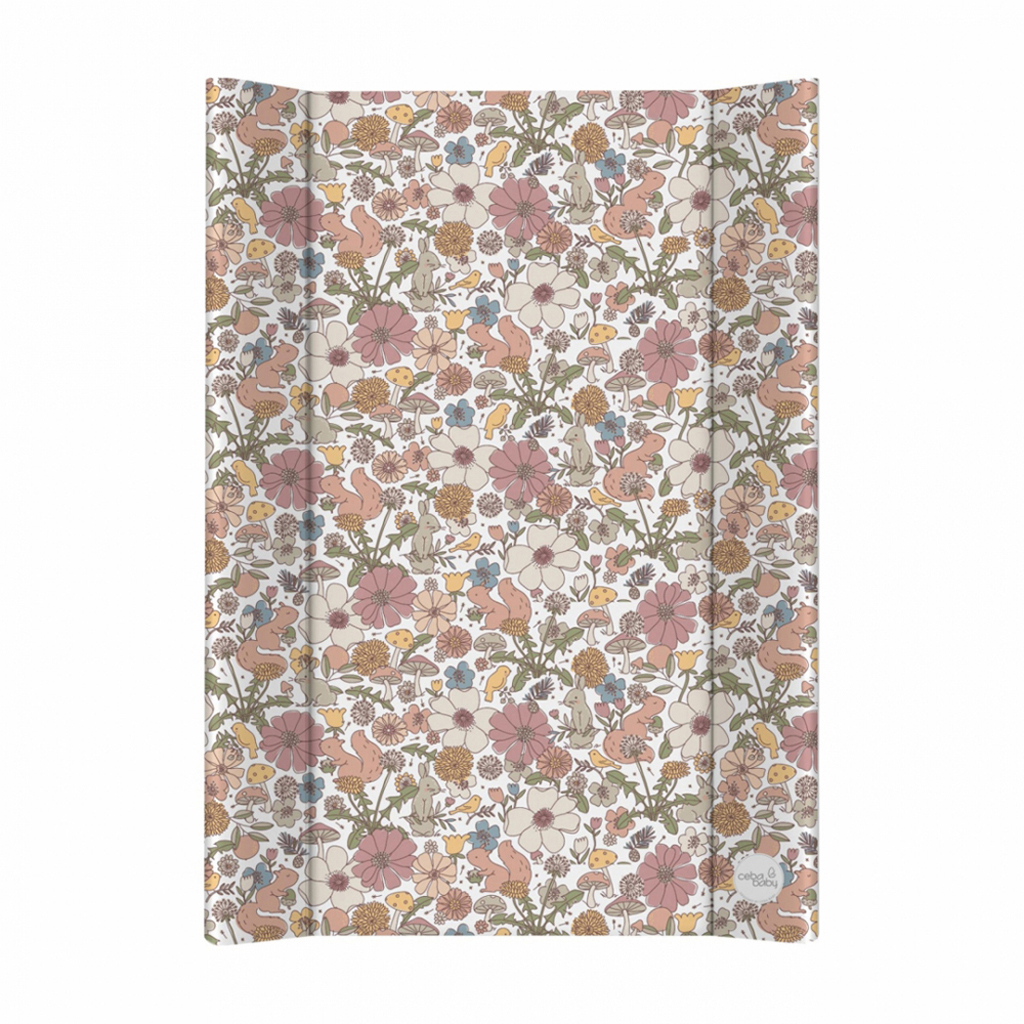 CEBA BABY Podložka přebalovací 2-hranná s pevnou deskou (50x70) Basic Garden Ceba