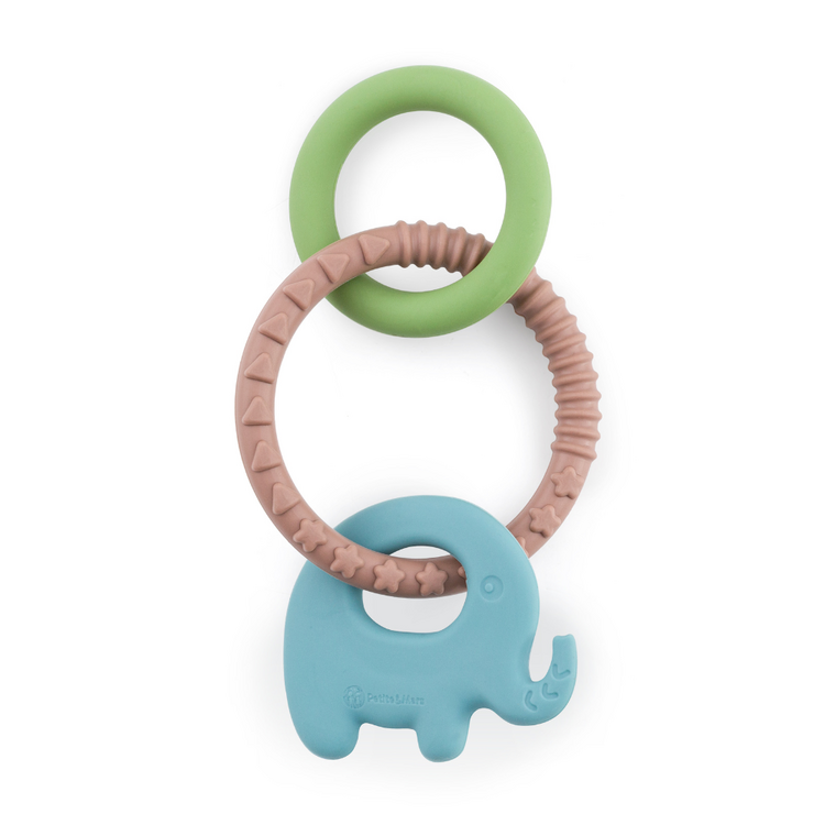 PETITE&MARS Kousátko silikonové Elefi Velvet Latte 0m+ Petite&Mars