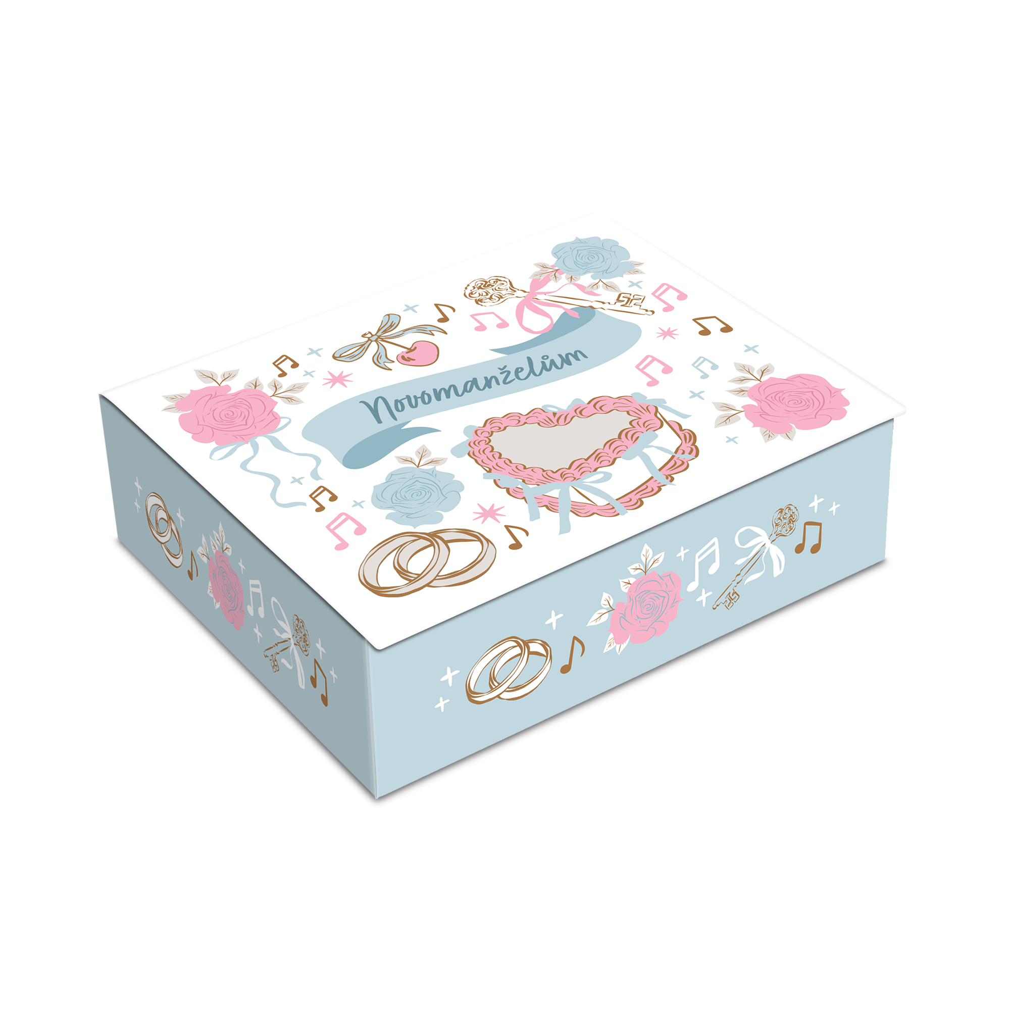 Hrací krabička na peníze - Svatební symboly Albi Albi