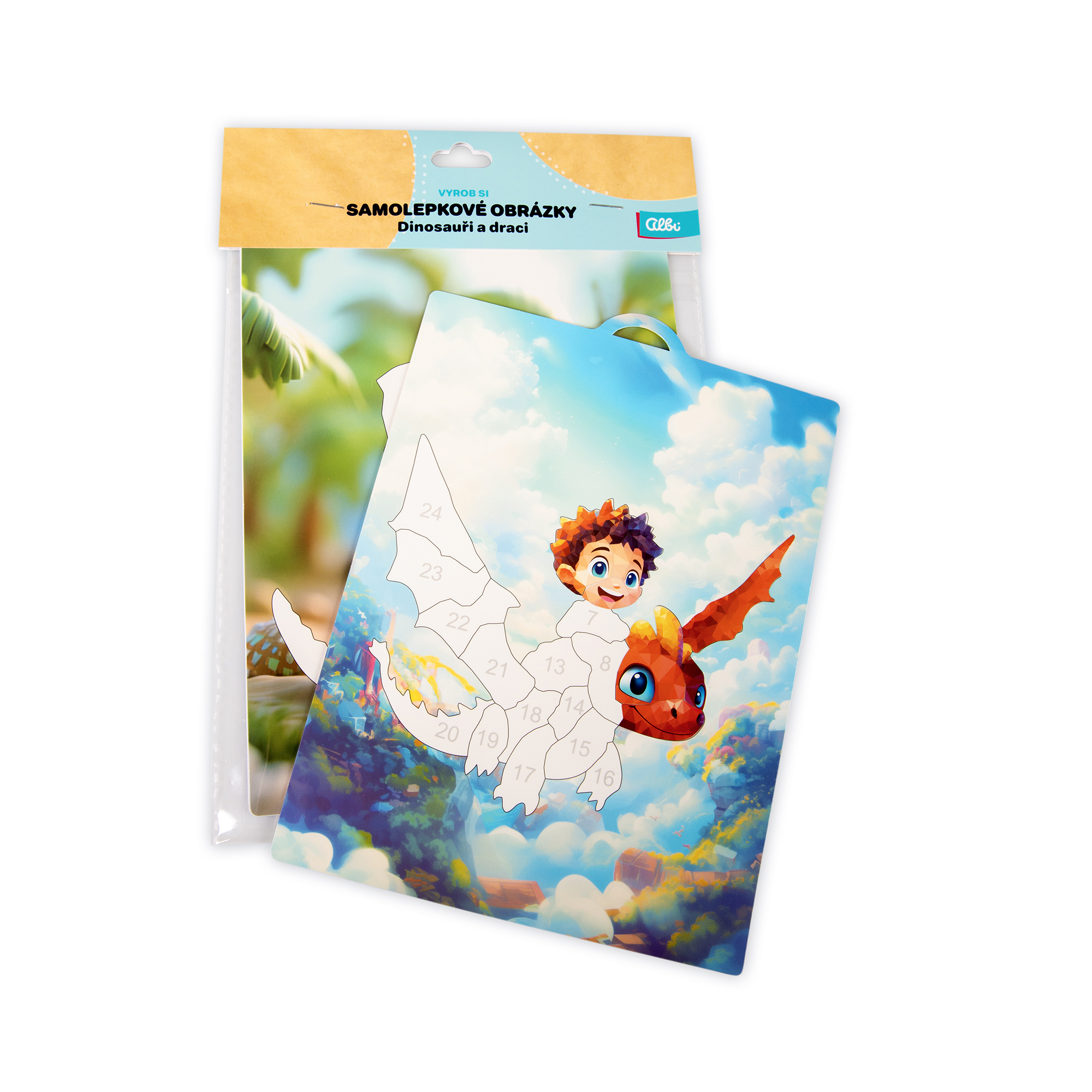 Vyrob si - Samolepkové obrázky: Dinosauři a draci Albi Albi