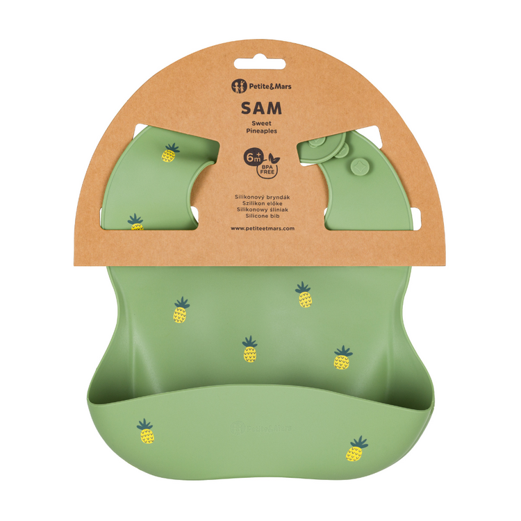 PETITE&MARS Bryndák silikonový Take&Match Sweet Pineaples 6m+ Petite&Mars