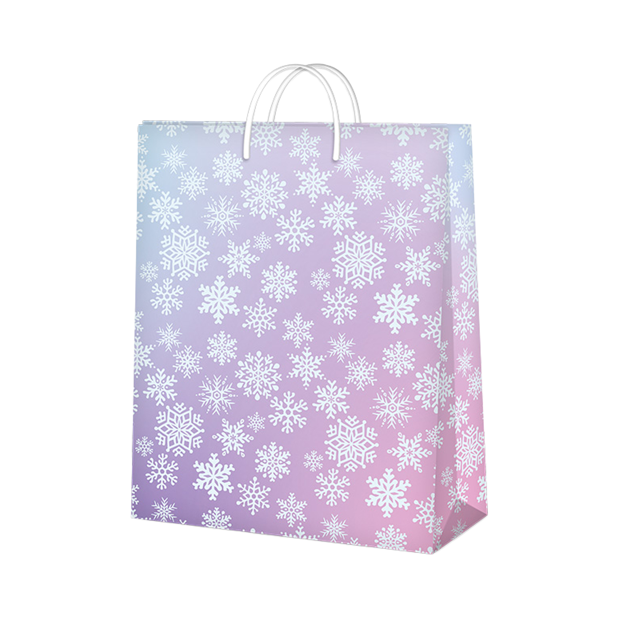 Dárková taška velká - Pastelové vločky (26 × 12