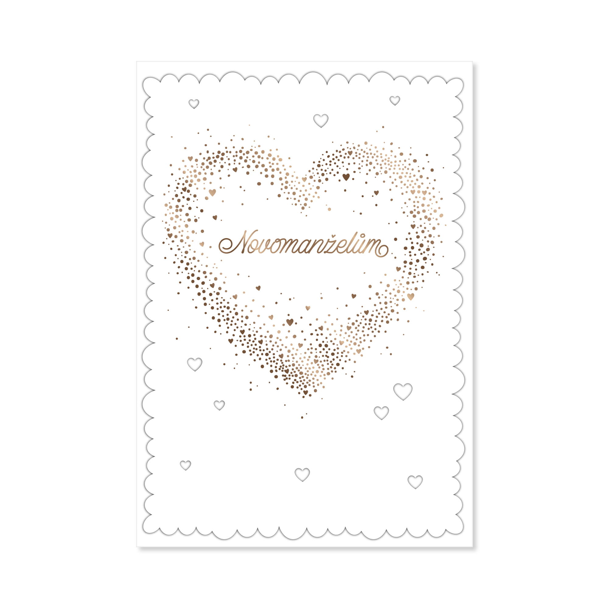 Svatební přání - Srdce z malých srdíček Albi Albi