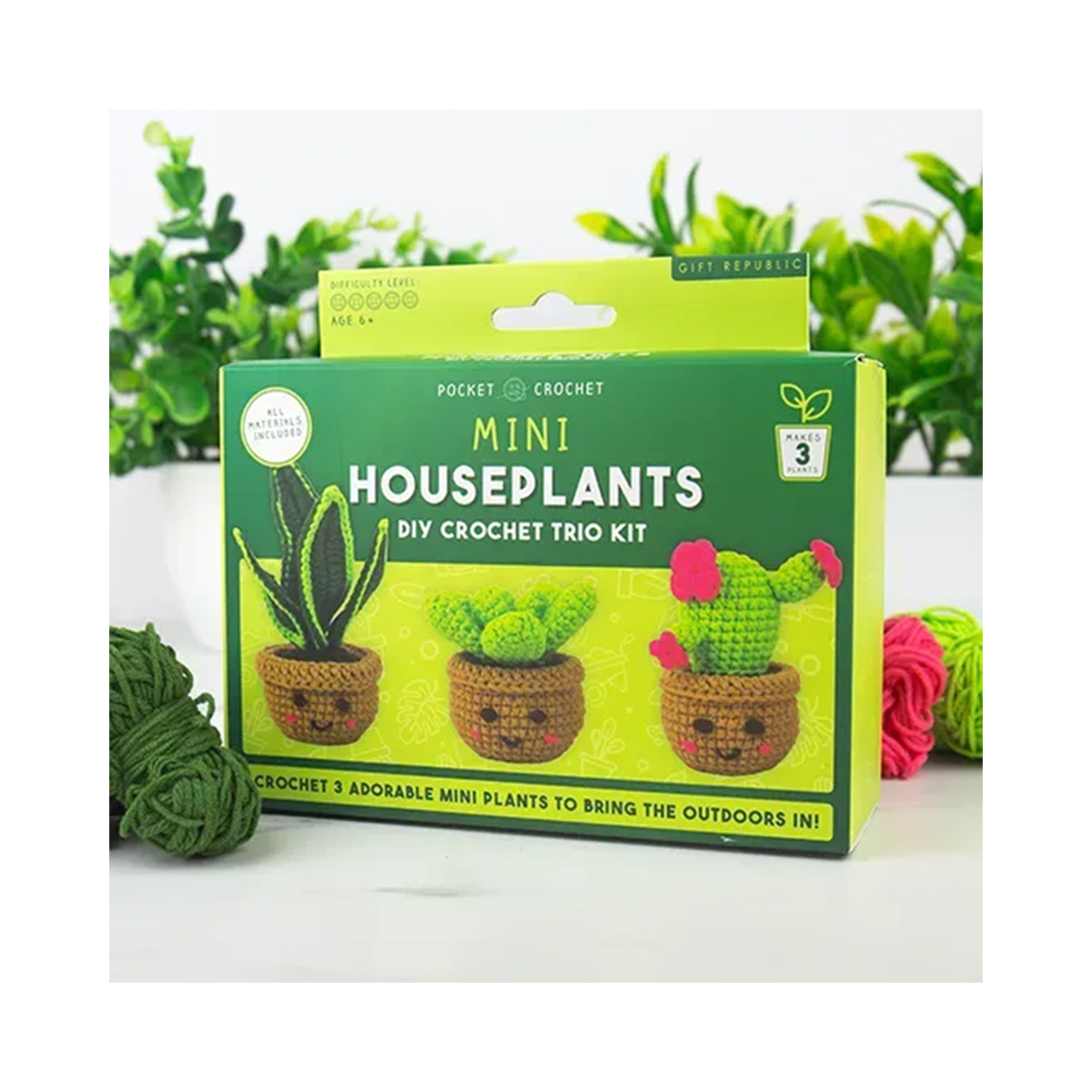 Mini háčkovací sada - Rostlinky Gift republic Gift republic