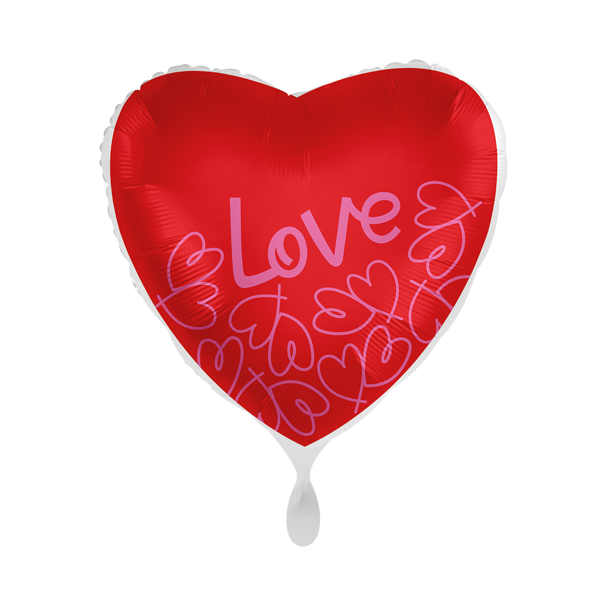 Balónek fóliový Srdce bílo-červené Love Albi Albi