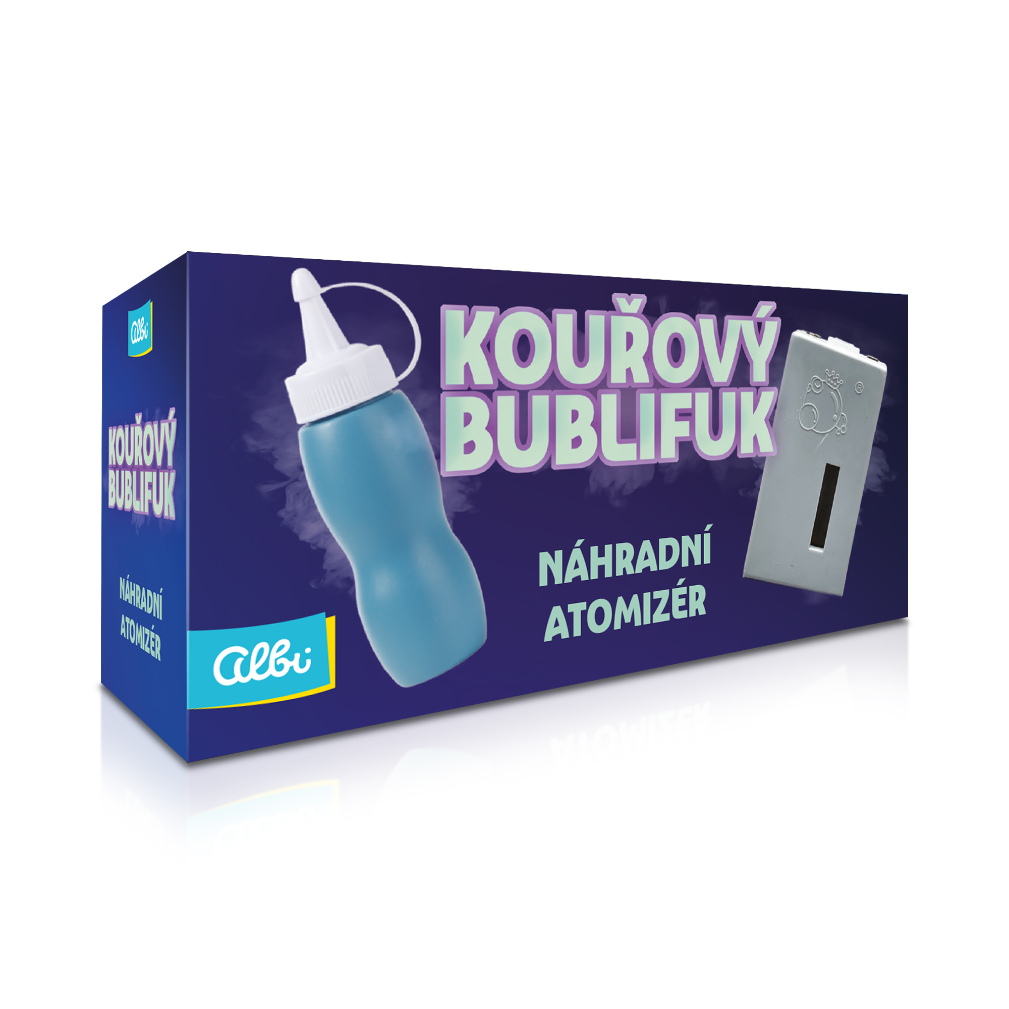 Kouřový bublifuk - Náhradní bublinová směs a atomizér Albi Albi