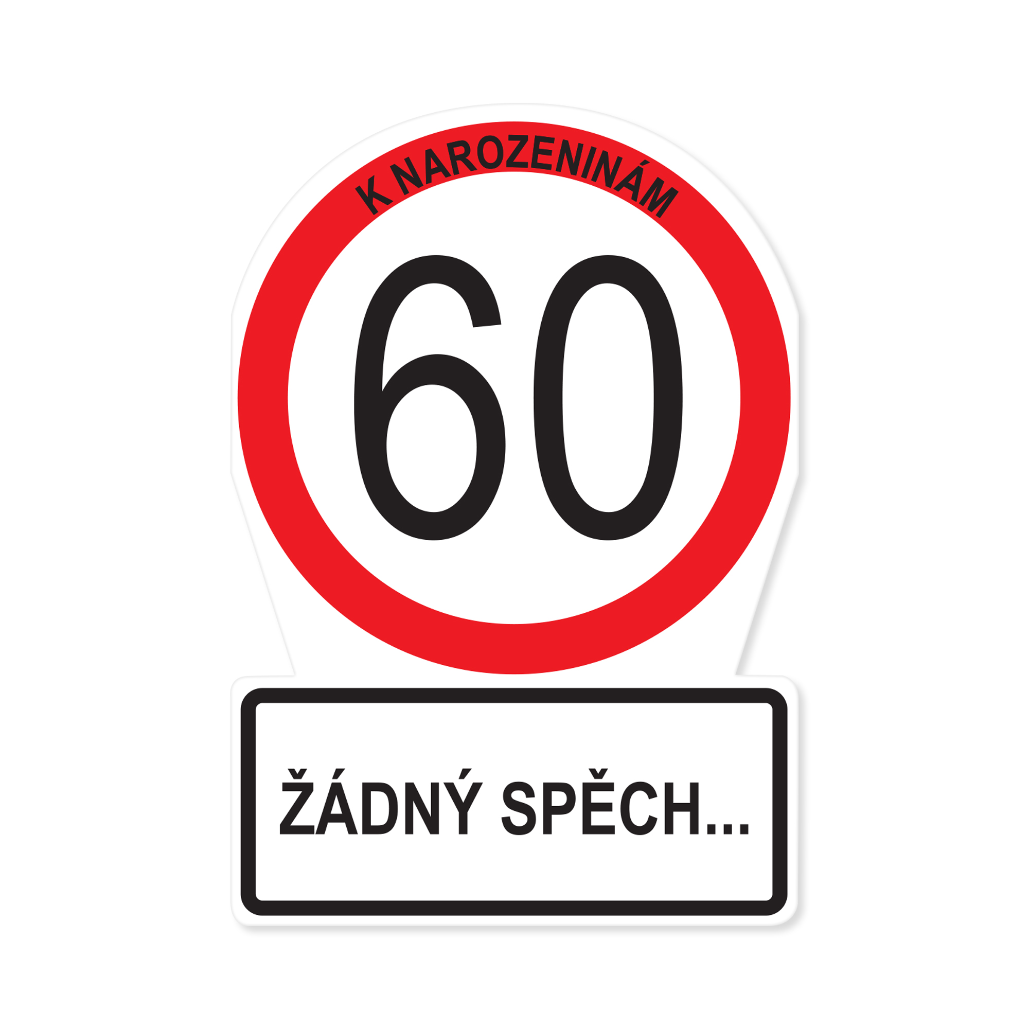 Přání k narozeninám - Dopravní značka 60 let Albi Albi