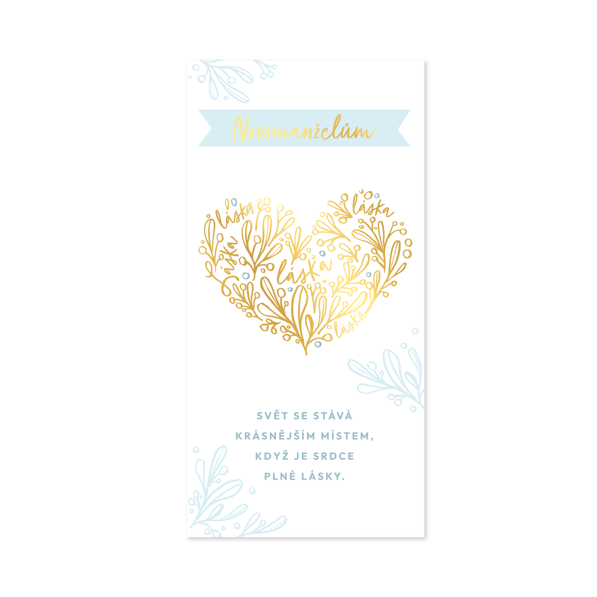 Svatební obálka na peníze - Zlaté srdce Albi Albi