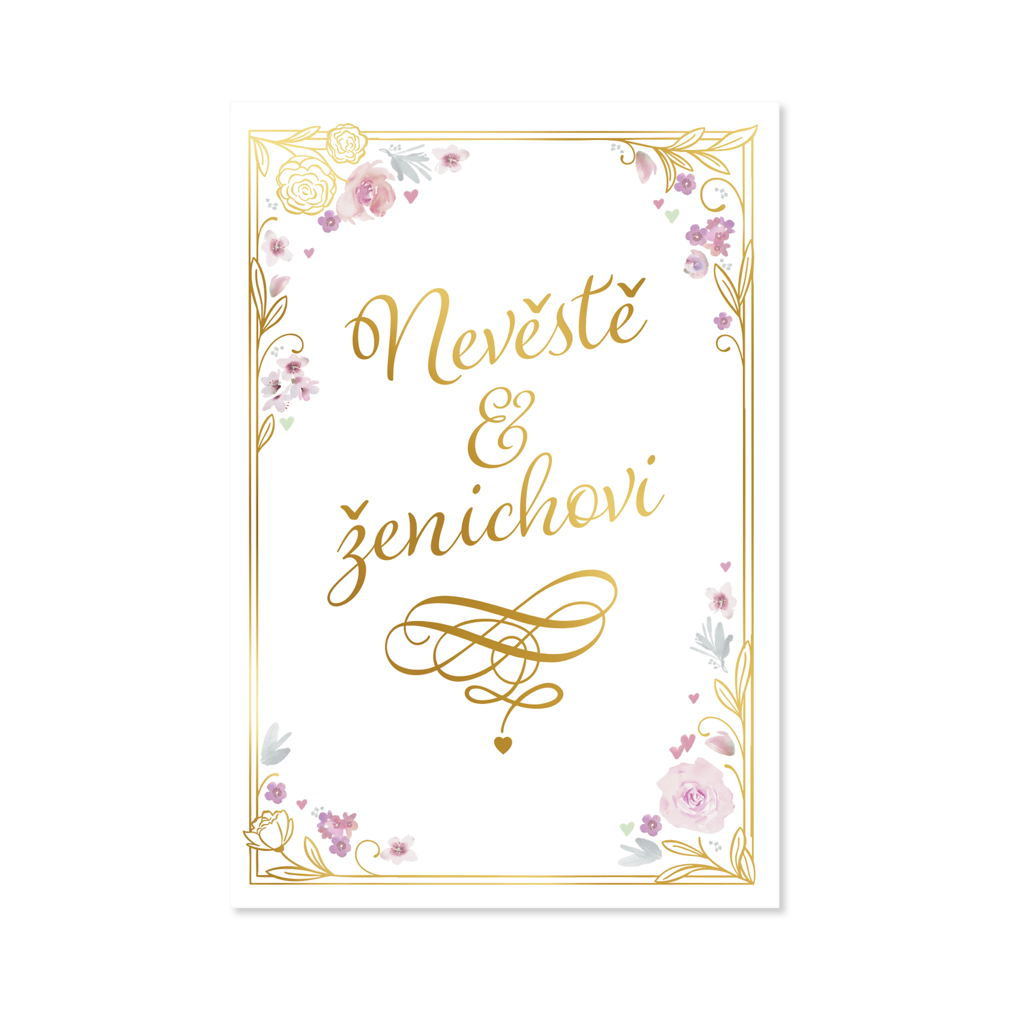 Svatební přání - Květinový rámeček Albi Albi