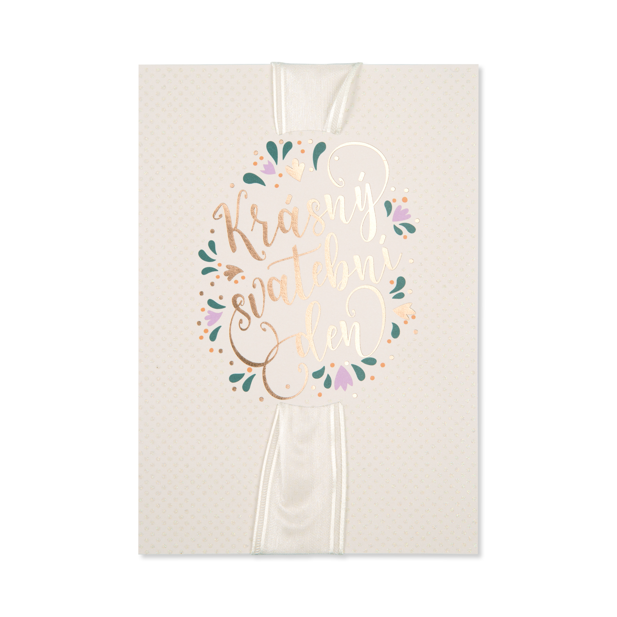 Svatební přání - Fialkové se širokou stuhou Albi Albi