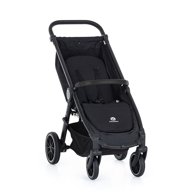 PETITE&MARS Kočárek Street+ Black konstrukce bez koleček Petite&Mars