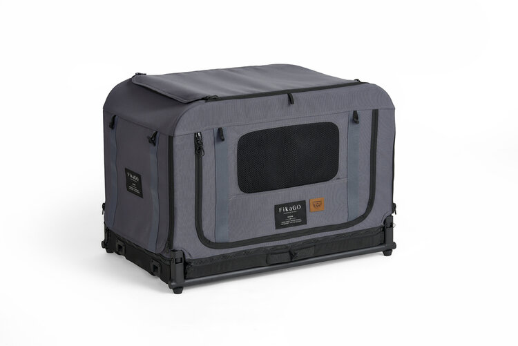 FIKAGO Skládací kennel přepravka Queen S Grey FIKAGO
