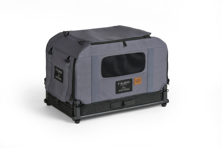 FIKAGO Skládací kennel přepravka Queen XS Grey FIKAGO