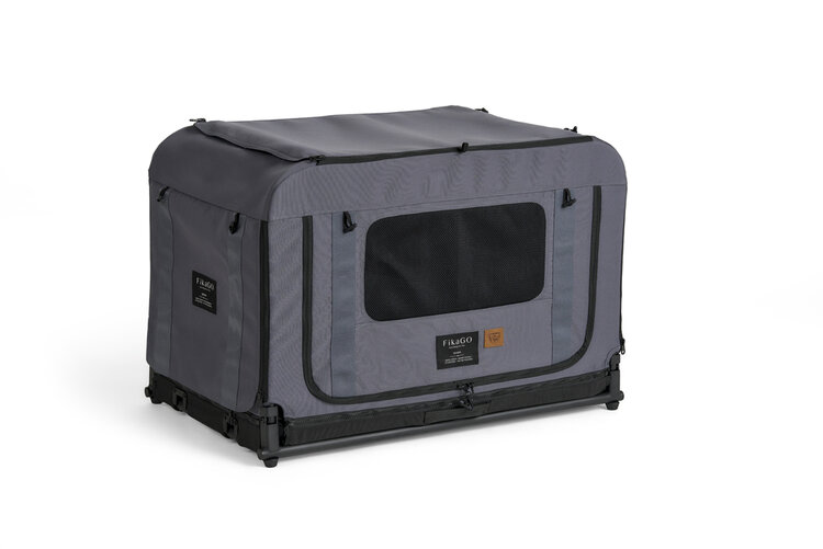 FIKAGO Skládací kennel přepravka Queen M Grey FIKAGO