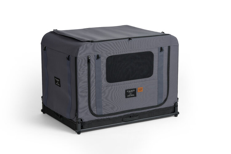 FIKAGO Skládací kennel přepravka  Queen L Grey FIKAGO