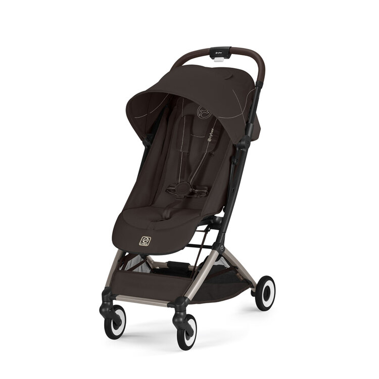 CYBEX Golfový kočárek Orfeo Chocolate Brown Gold (Taupe Frame) Gold Cybex