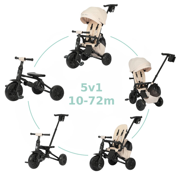 QPLAY Tříkolka Nova Max 5v1 Beige