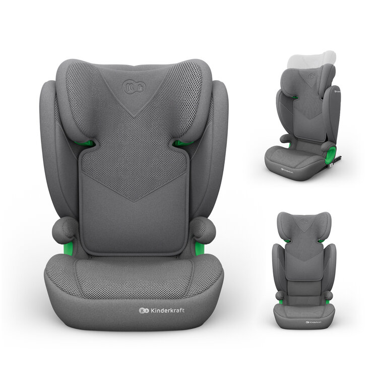 KINDERKRAFT Autosedačka Junior Fix 2 Plus (100-150 cm) Grey Kinderkraft