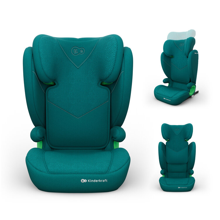 KINDERKRAFT Autosedačka Junior Fix 2 Plus (100-150 cm) Green Kinderkraft