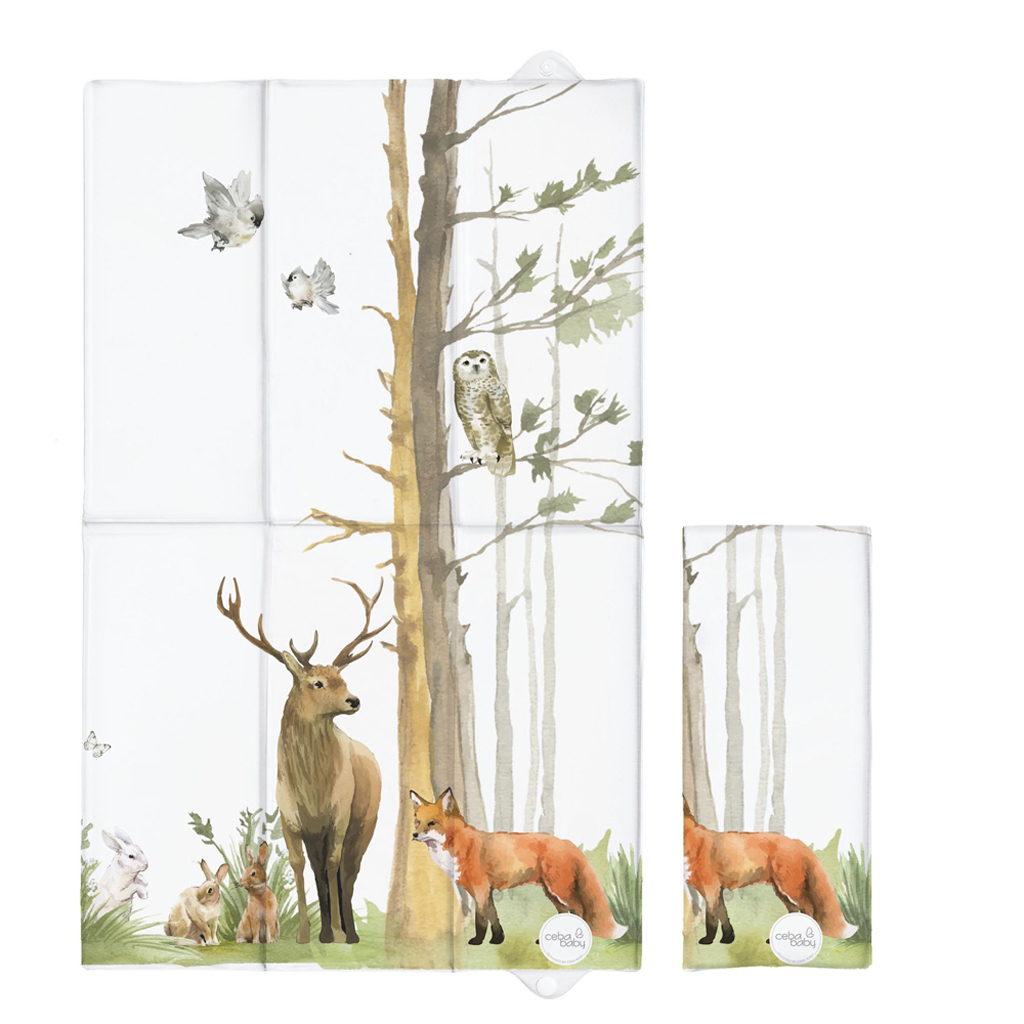 CEBA BABY Podložka přebalovací cestovní (60x40) Basic Woodland Ceba