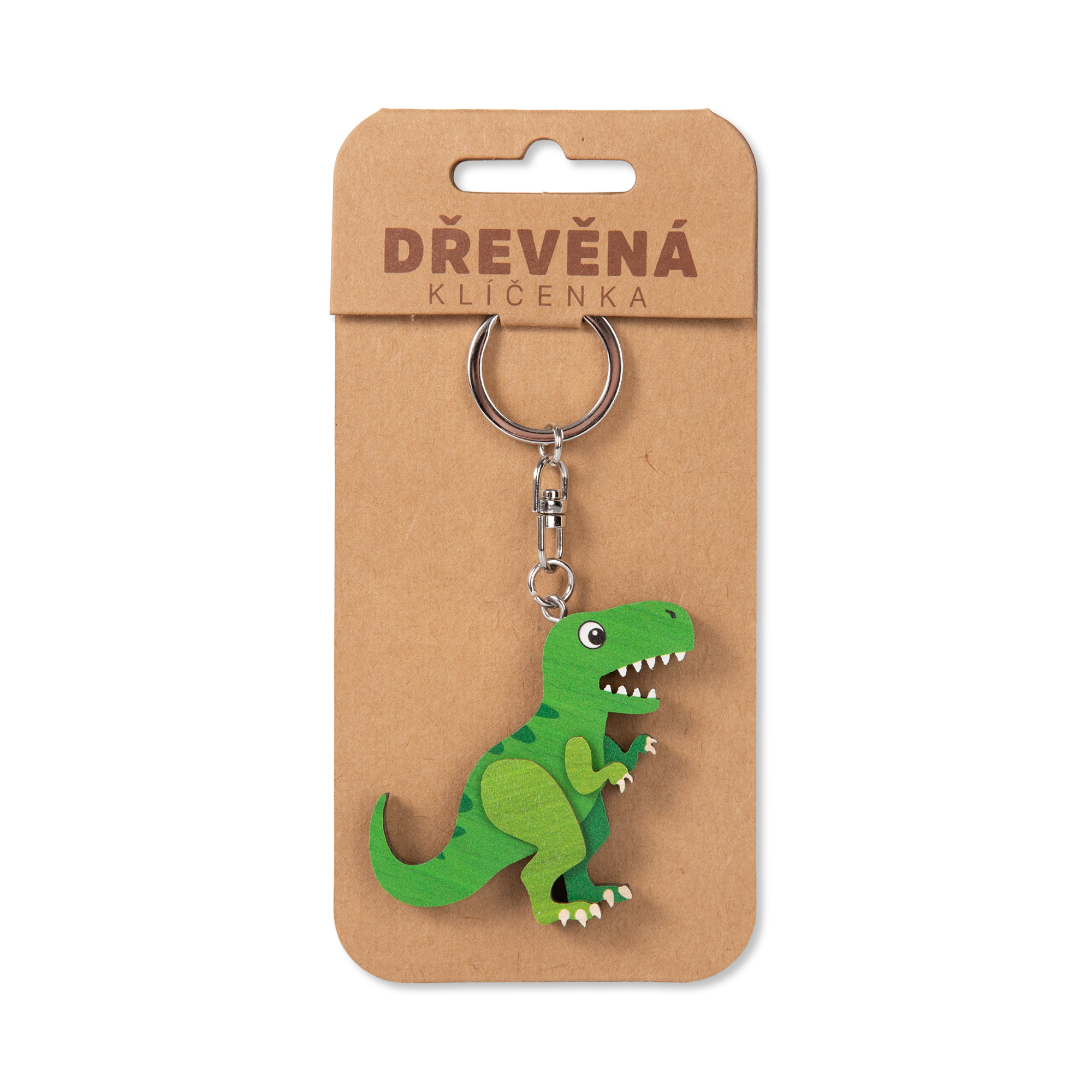 Dřevěná klíčenka - T-Rex Albi Albi