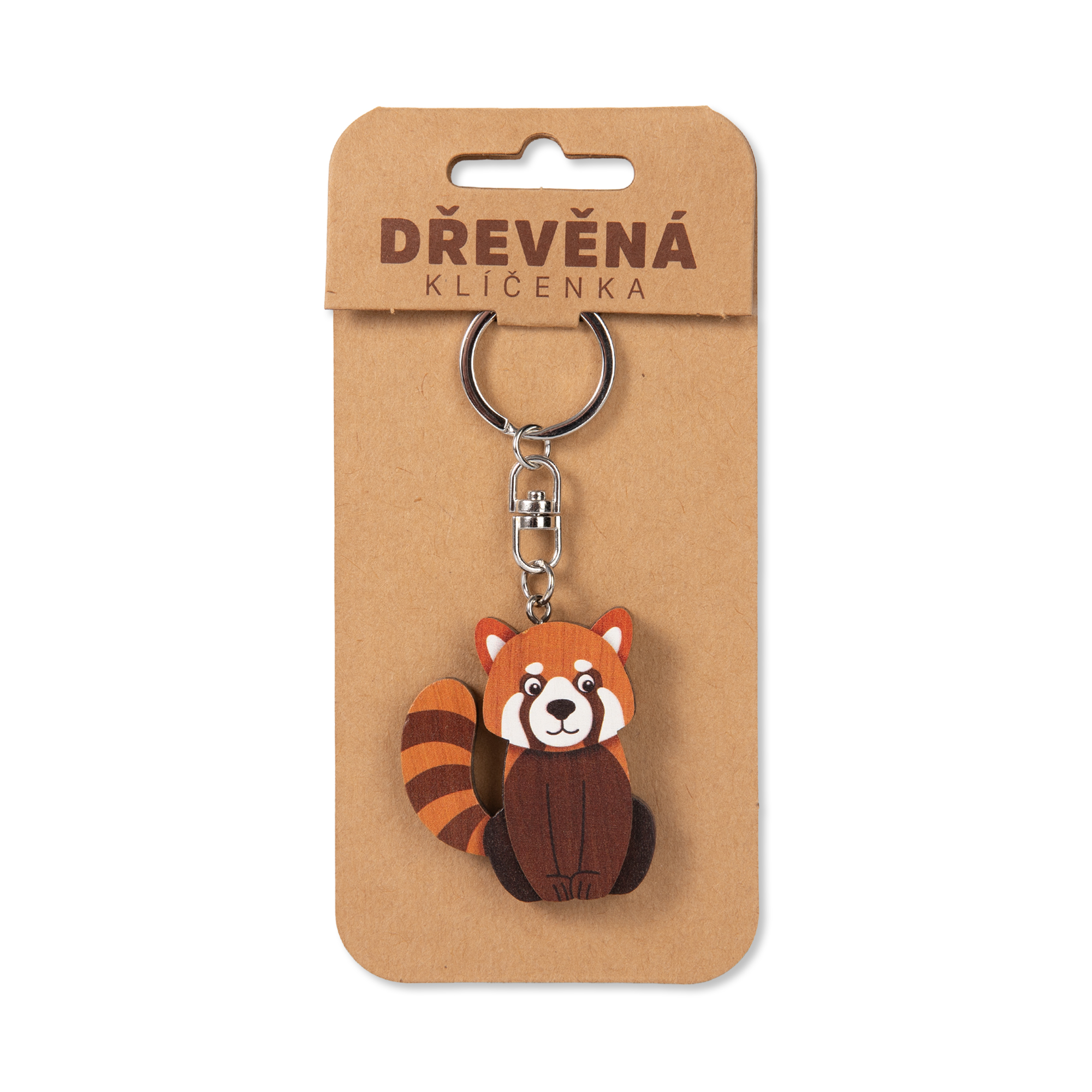 Dřevěná klíčenka - Červená panda Albi Albi
