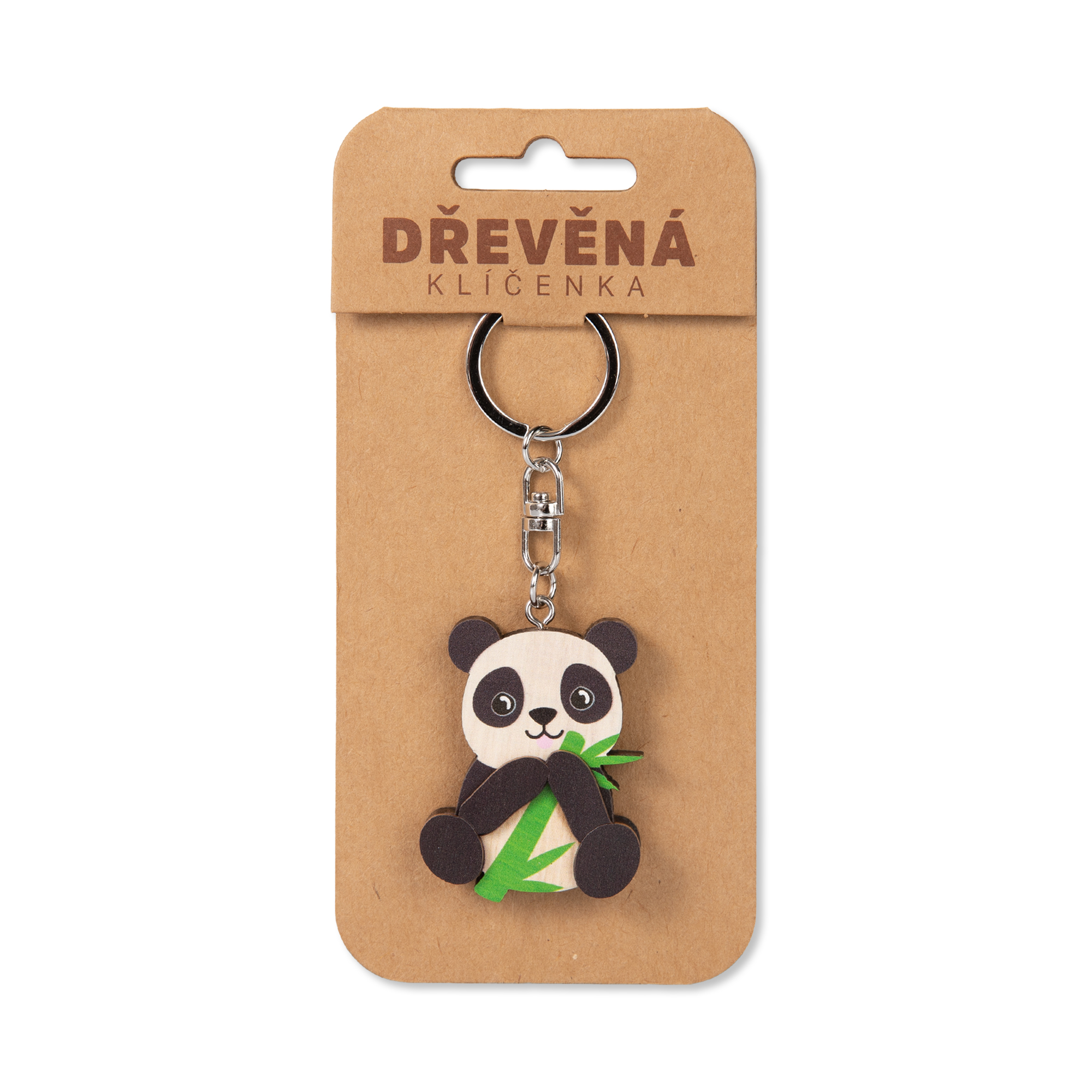 Dřevěná klíčenka - Panda Albi Albi