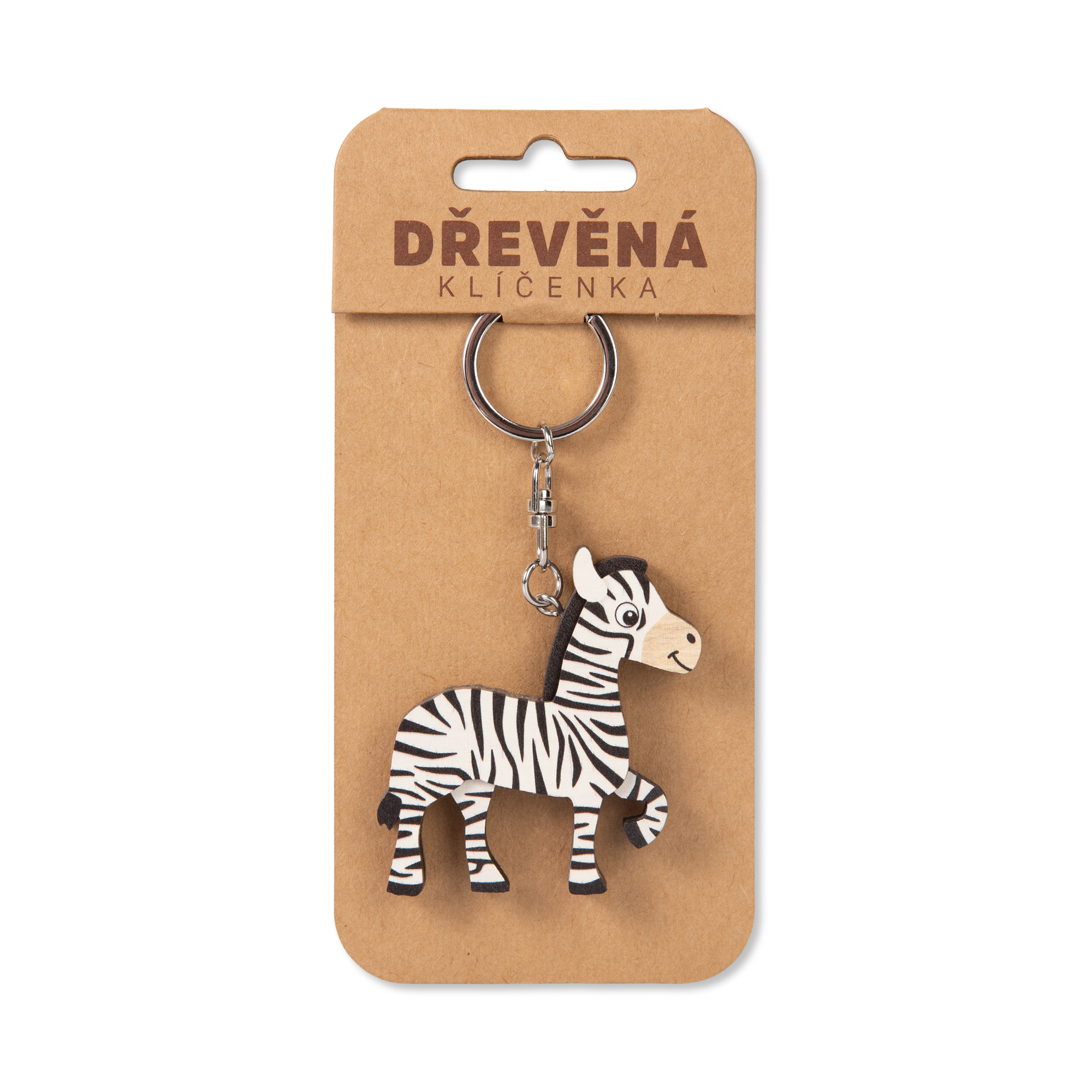Dřevěná klíčenka - Zebra Albi Albi