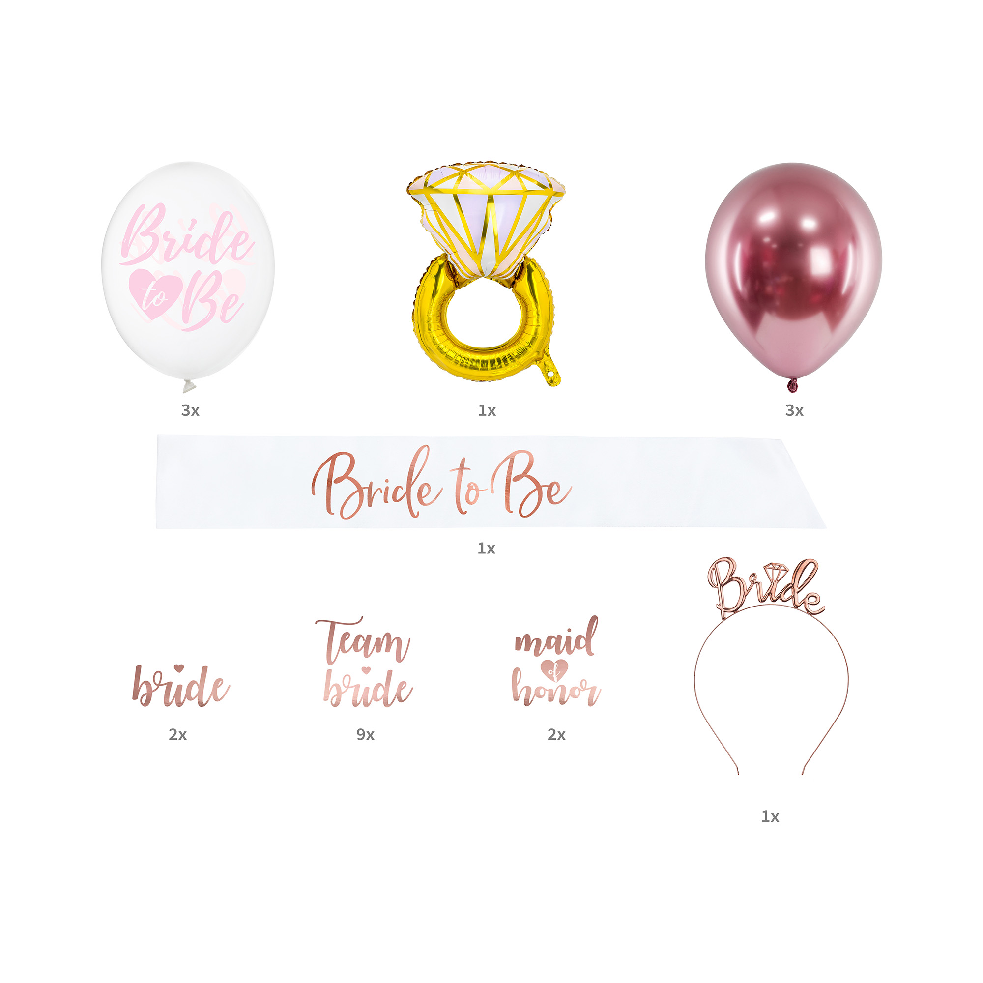 Set doplňků na rozlučku Bride To Be 23 ks Albi Albi