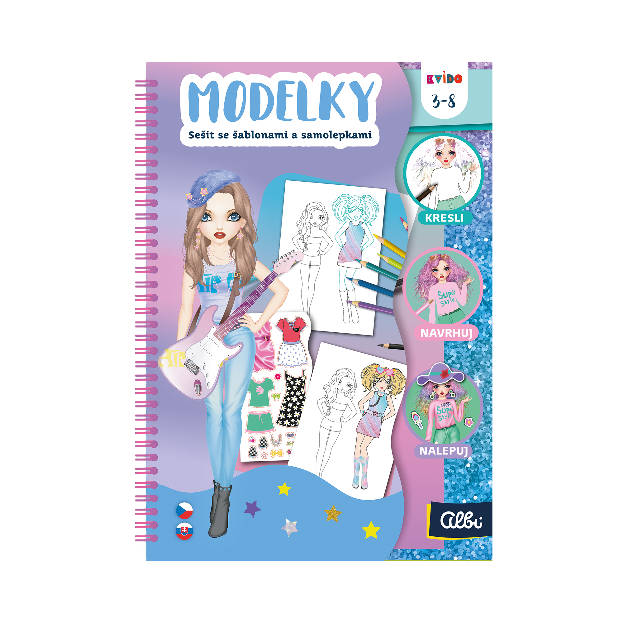 Sešit se šablonami - Modelky Albi Albi