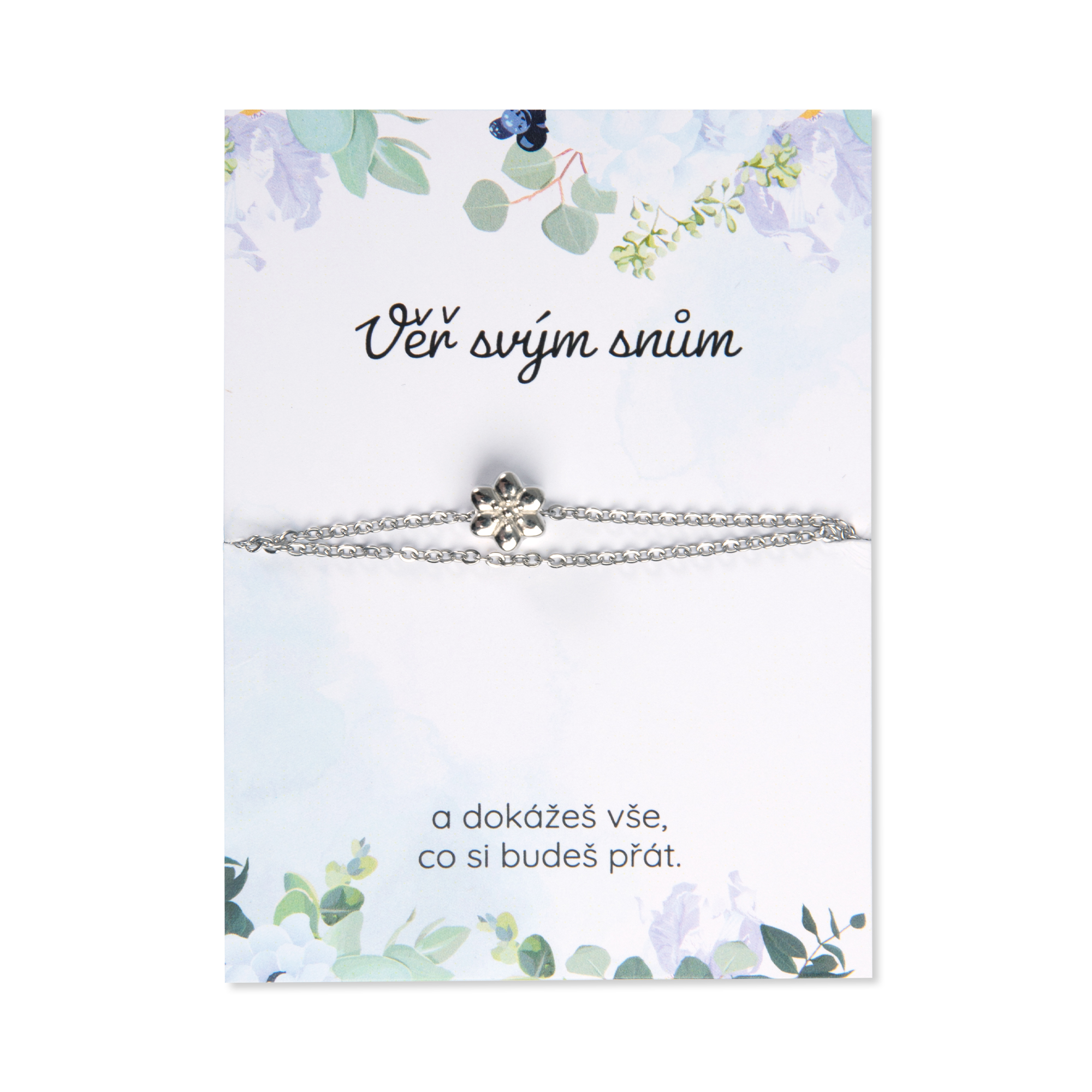 Stříbrný náhrdelník - Kytička Albi Albi